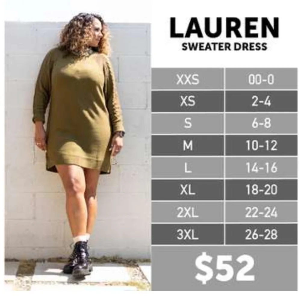 LuLaRoe Lauren Sweater Dress - Picture 5 of 5